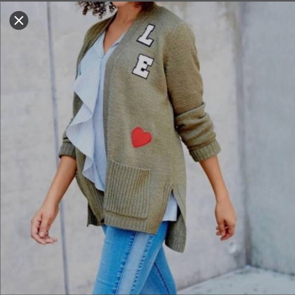Libby Edelman army green sweater
